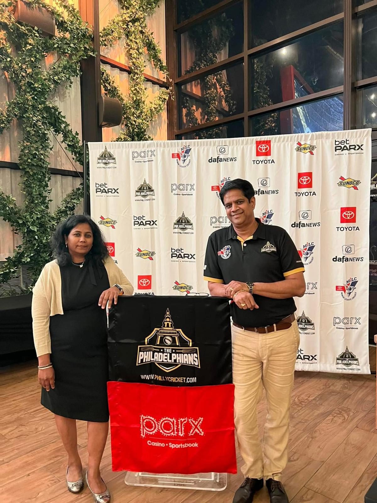 Presenting the Philadelphians pennant with Parx